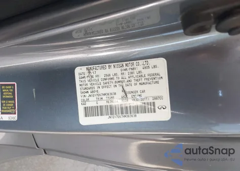 2017 Infiniti Q60 3.0T Premium из США, поврежденный, VIN JN1EV7EK7HM363638